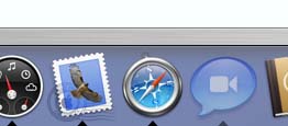 The “iChat” icon when the app has been hidden after this trick is enabled.