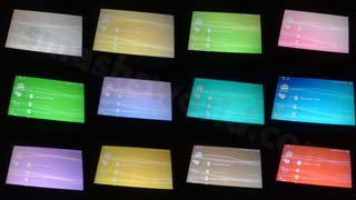 All of the Sony PSP default wallpaper colors.