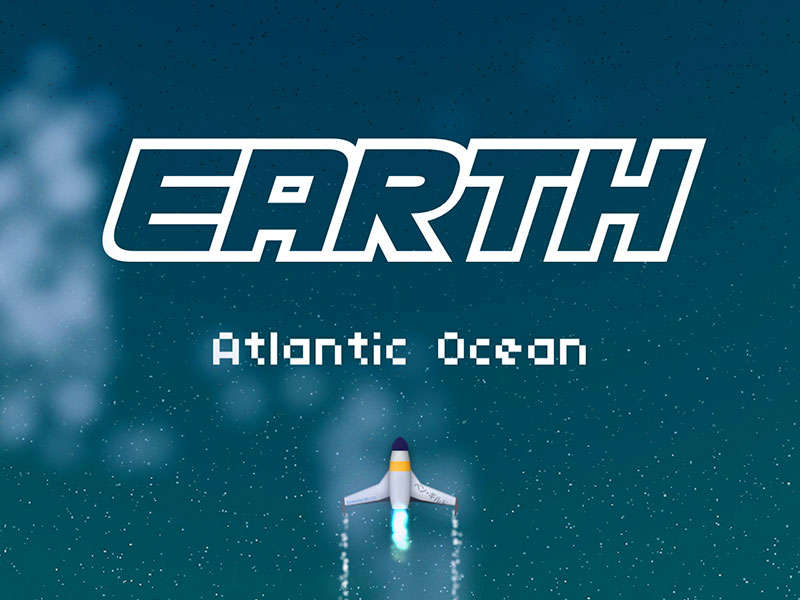 “RocketBro” game cutscene in the Atlantic Ocean (2014)